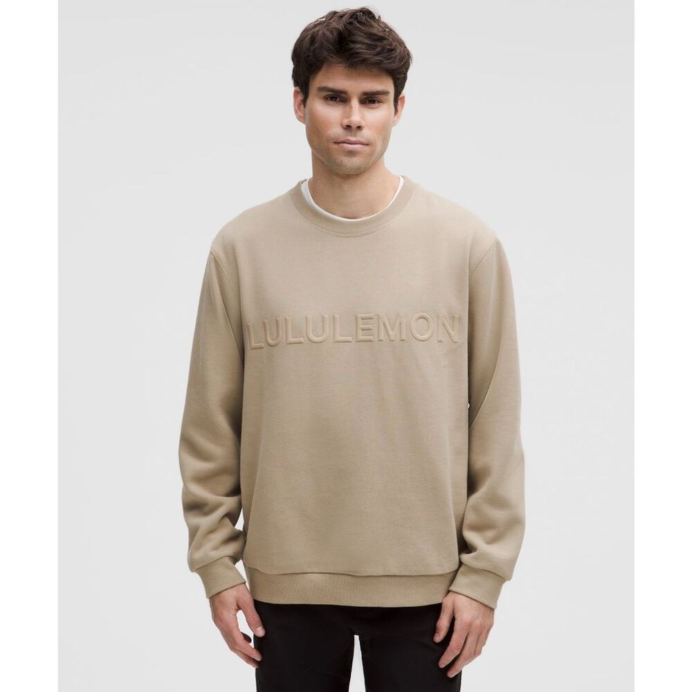 Lululemon Steady State Crew Sweatshirt Graphic Beige Size Small Men (L Women)